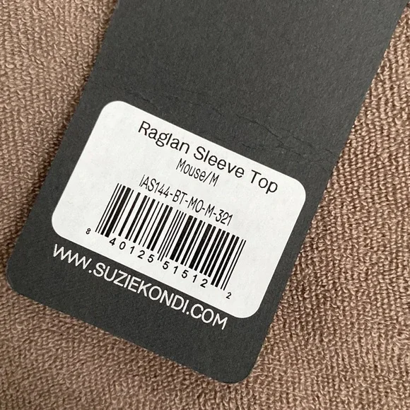 Suzie Kondi French terry Mouse raglan sleeve Top - Picture 5 of 11